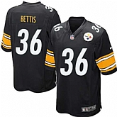 Nike Men & Women & Youth Steelers #36 Jerome Bettis Black Team Color Game Jersey,baseball caps,new era cap wholesale,wholesale hats